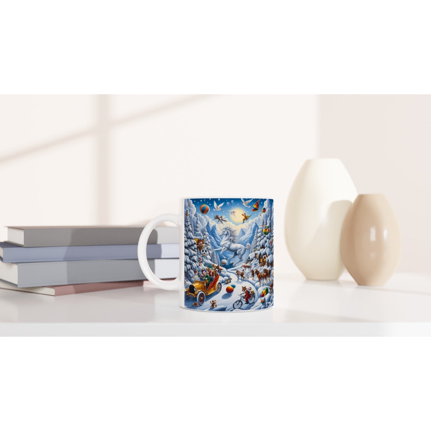 White 11oz Ceramic Mug  - Winter 161