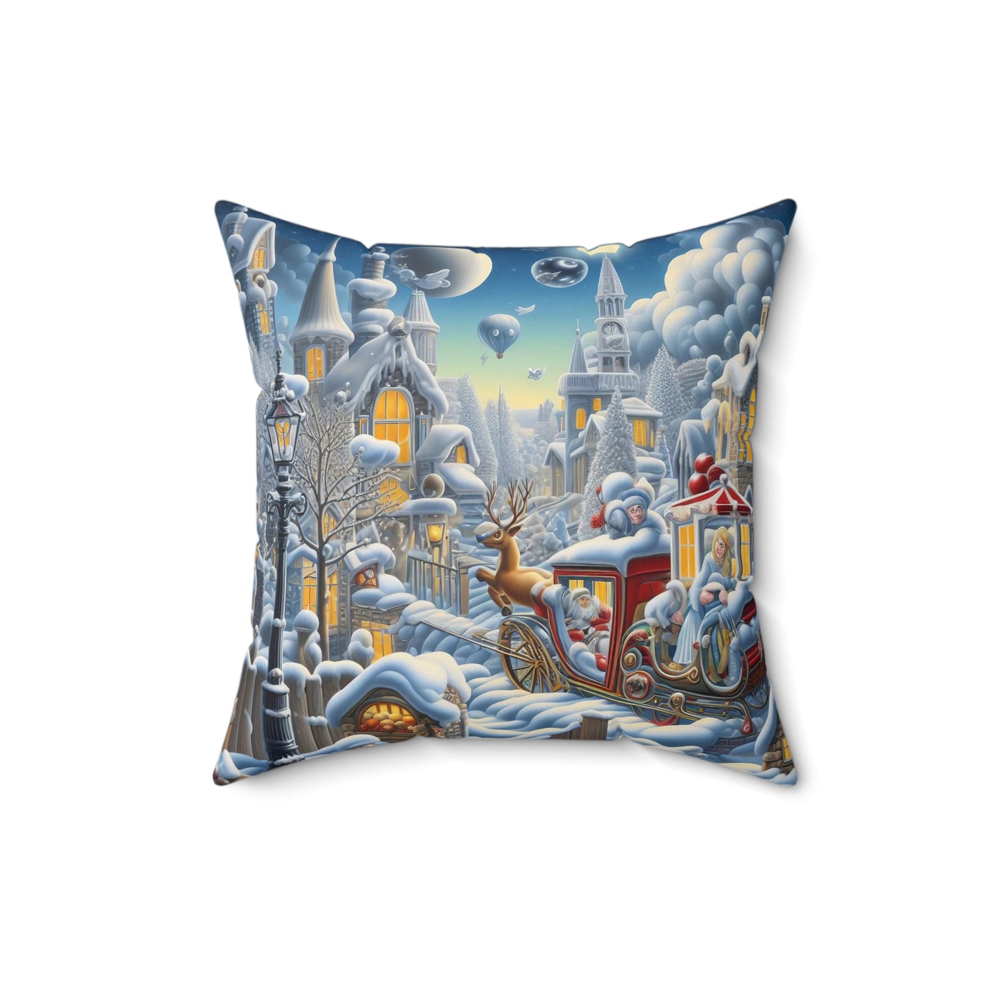 Spun Polyester Square Pillow - Winter 194