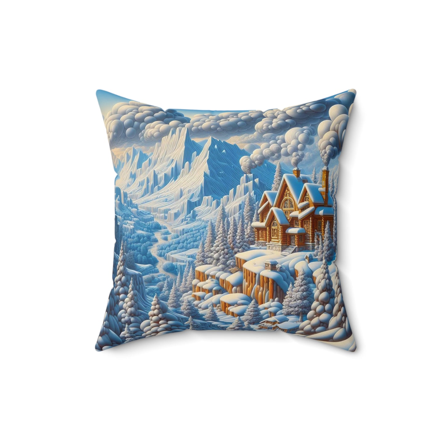 Spun Polyester Square Pillow - Winter 240