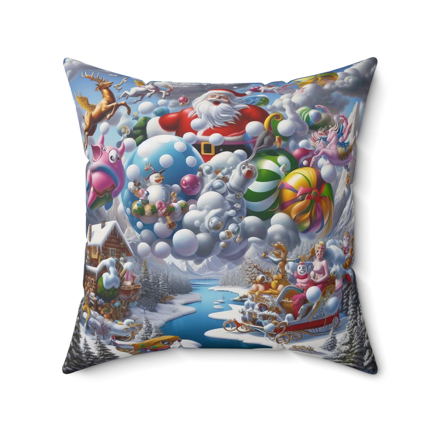 Spun Polyester Square Pillow - Winter 217