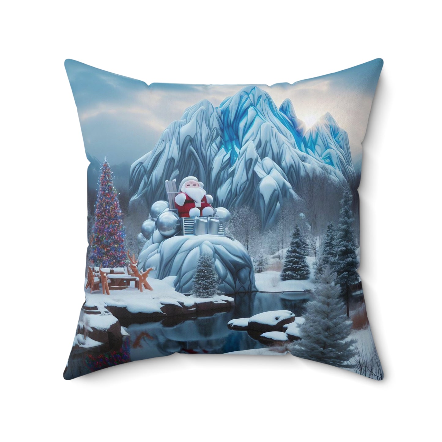 Spun Polyester Square Pillow - Winter 168