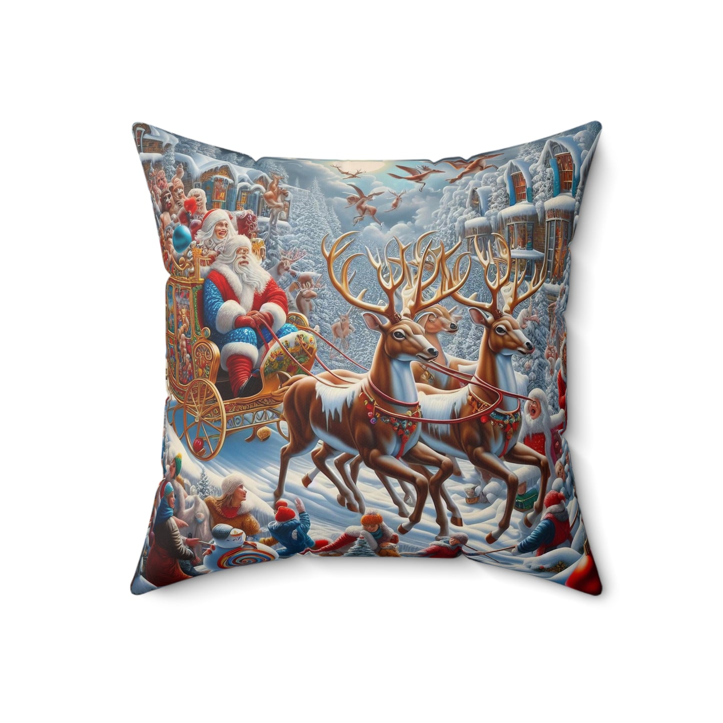 Spun Polyester Square Pillow - Winter 246