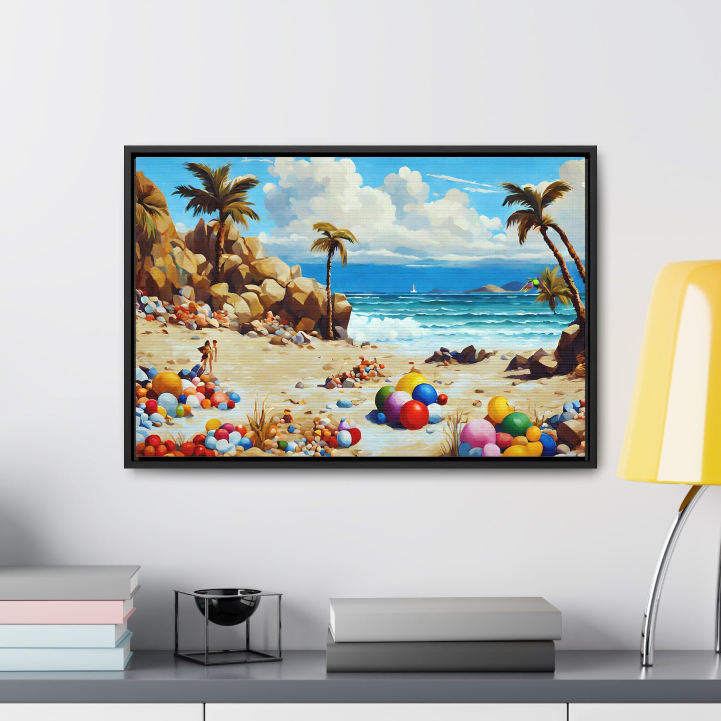 Framed Canvas Gallery Wrap - Beach 2004