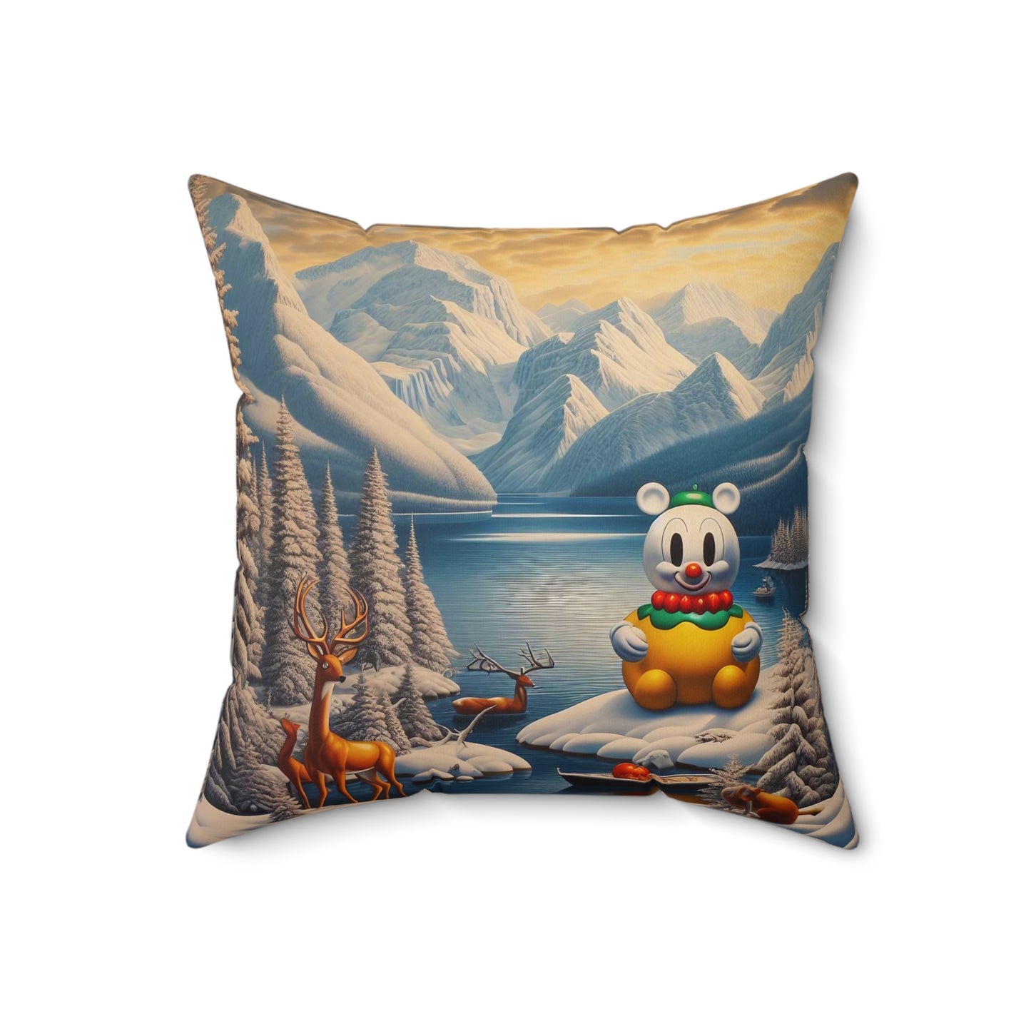 Spun Polyester Square Pillow - Winter 213