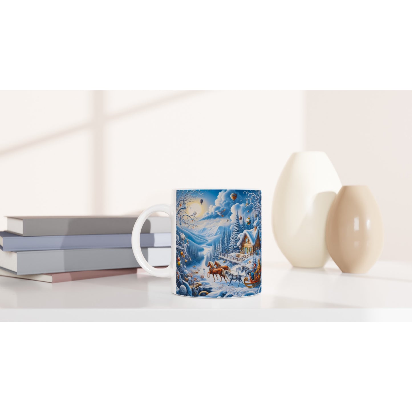 White 11oz Ceramic Mug - Winter 164