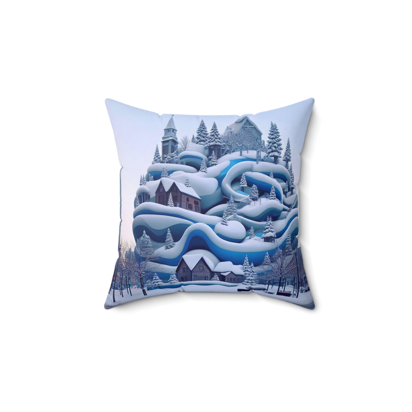 Spun Polyester Square Pillow - Winter 209