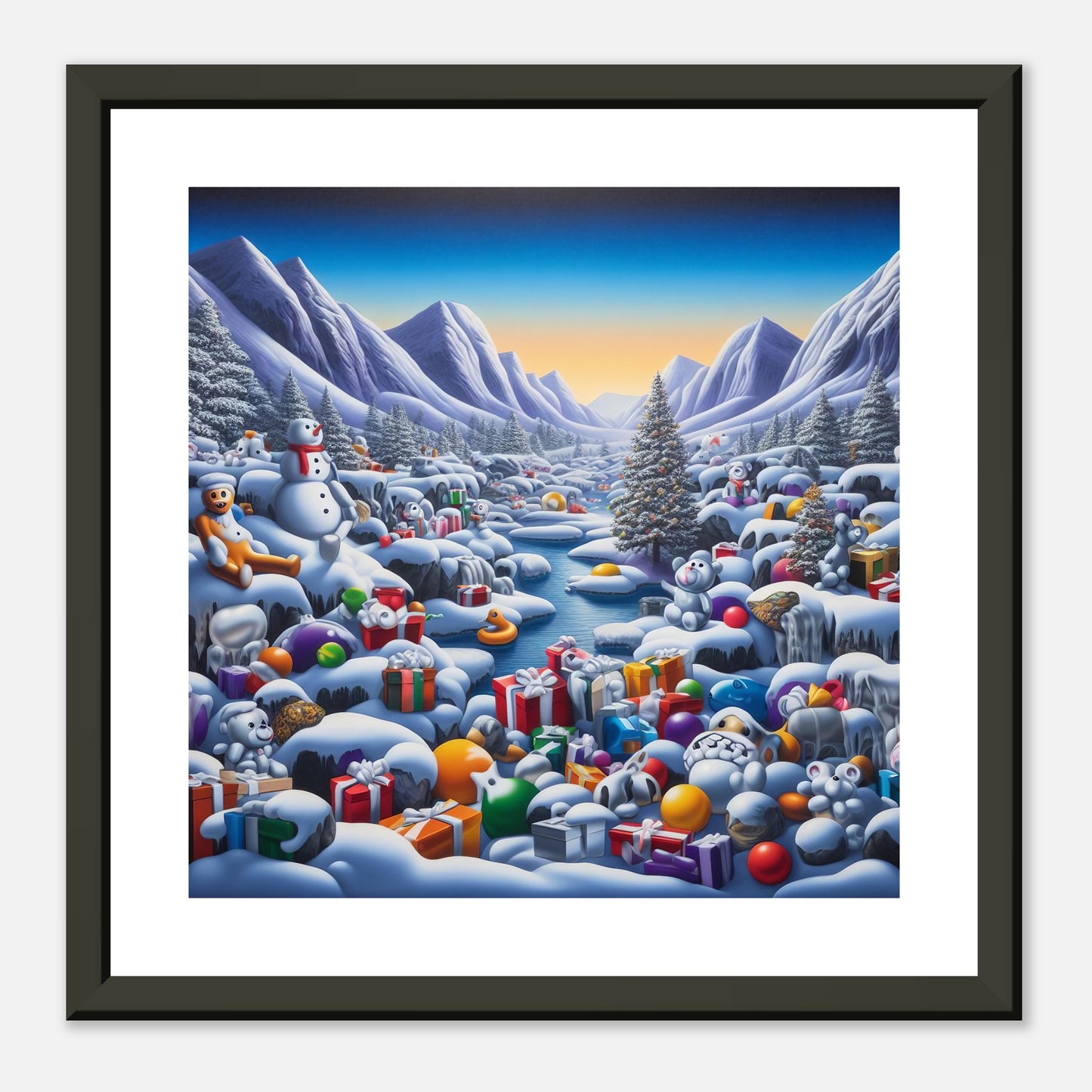 Wall Art - Winter 49 - Gifts and a snowman