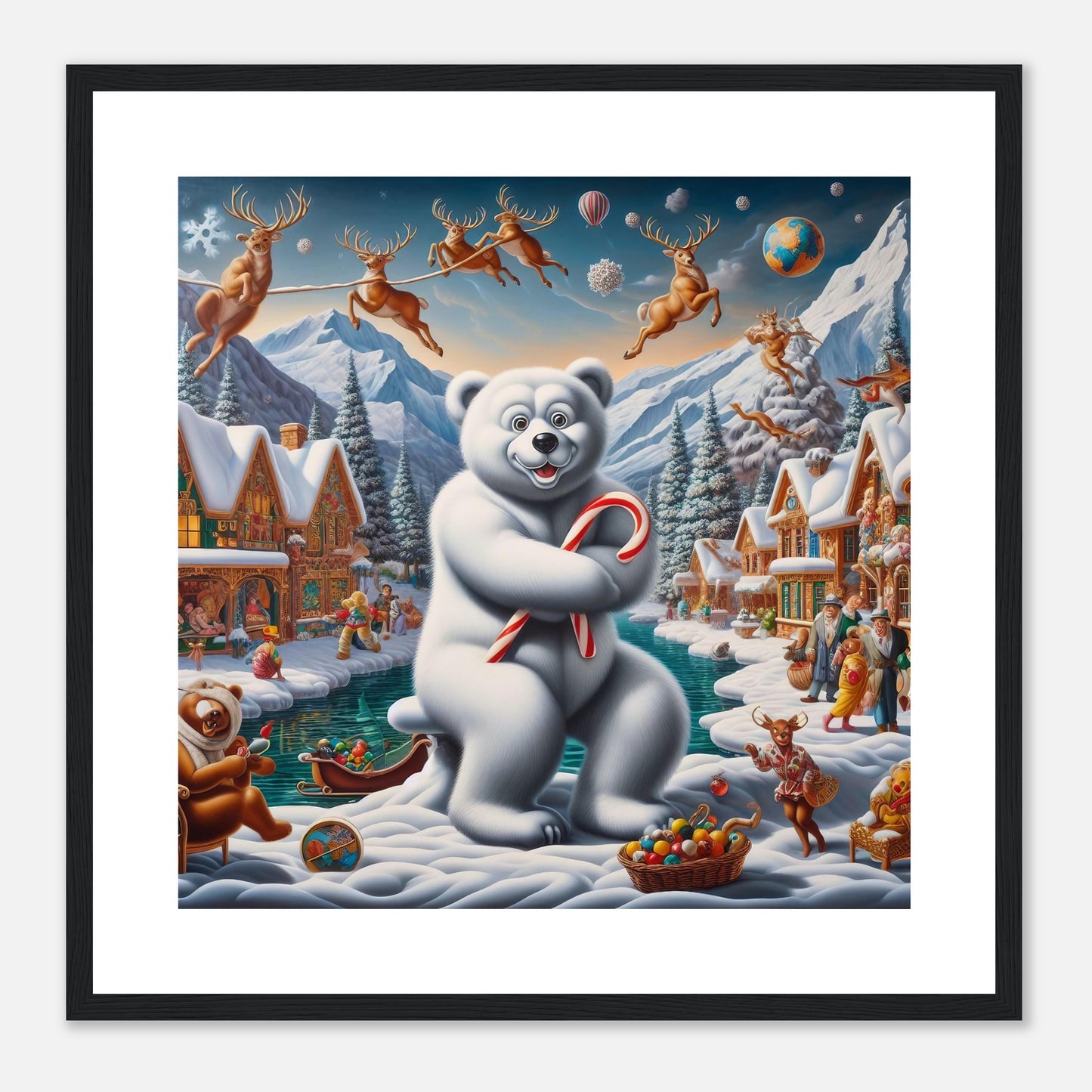 Wall Art - Winter 75 - Sitting polar bear