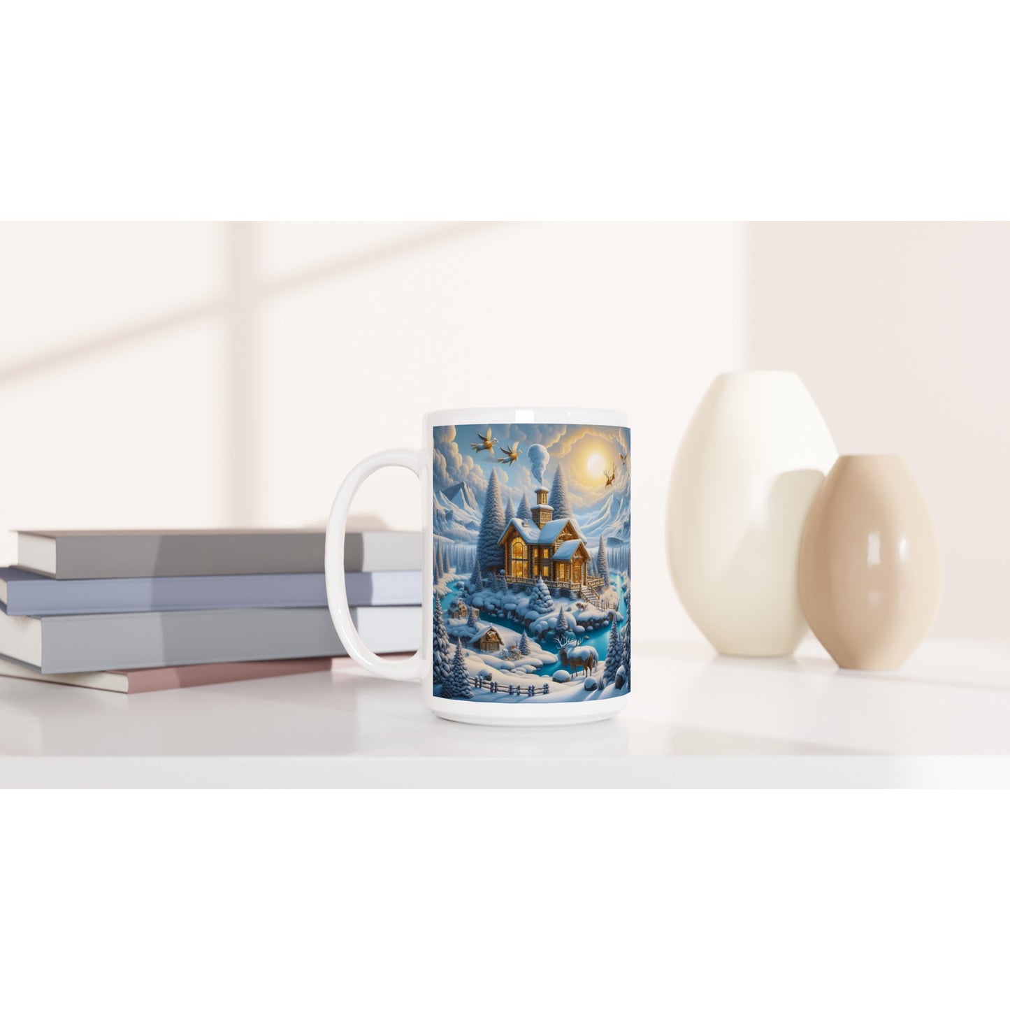 White 15oz Ceramic Mug - Winter 176