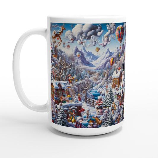 White 15oz Ceramic Mug - Winter 146