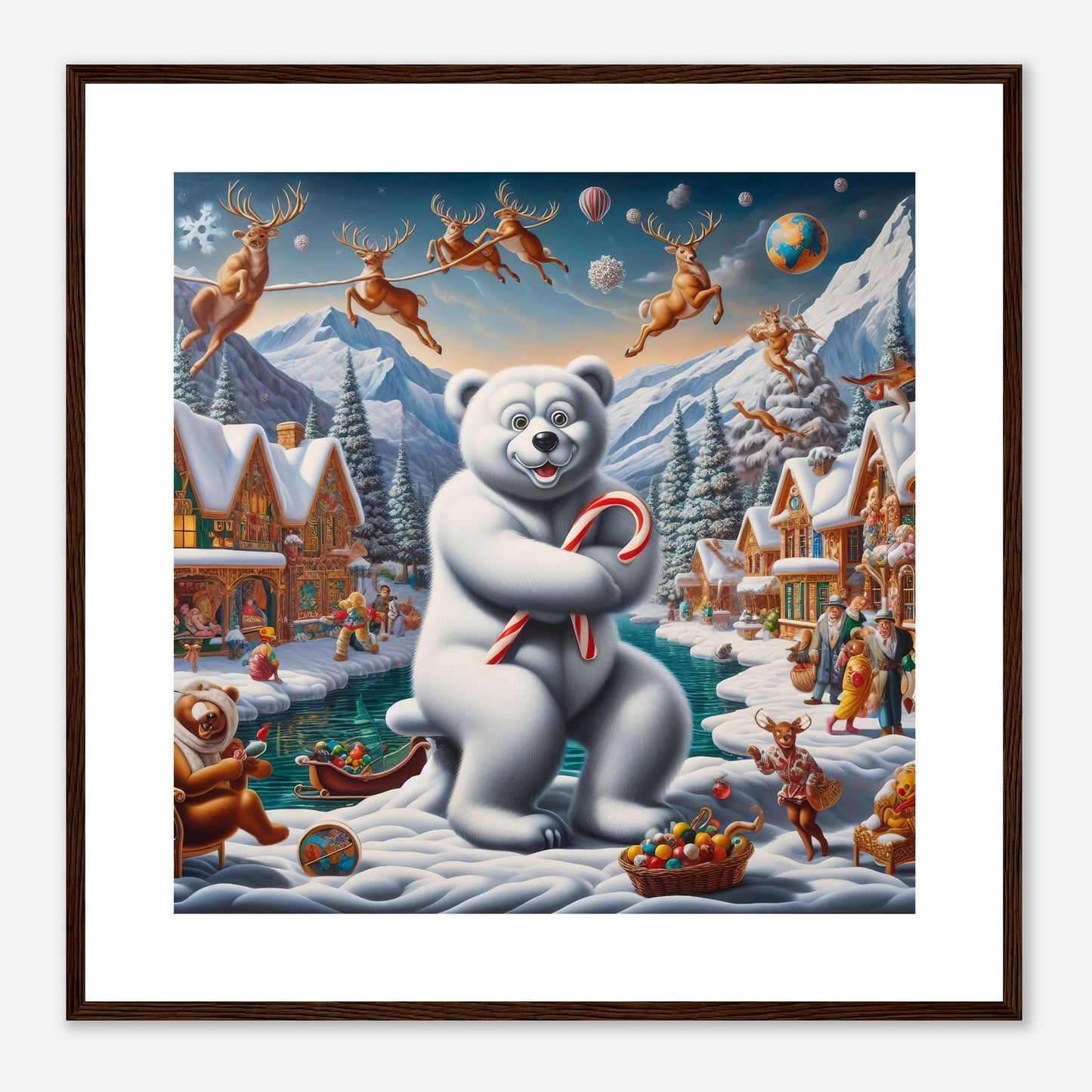 Wall Art - Winter 75 - Sitting polar bear