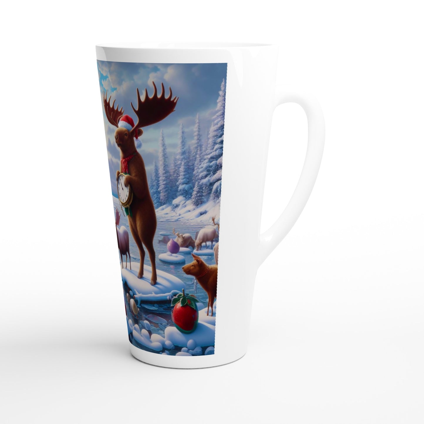 White Latte 17oz Ceramic Mug - Winter 173