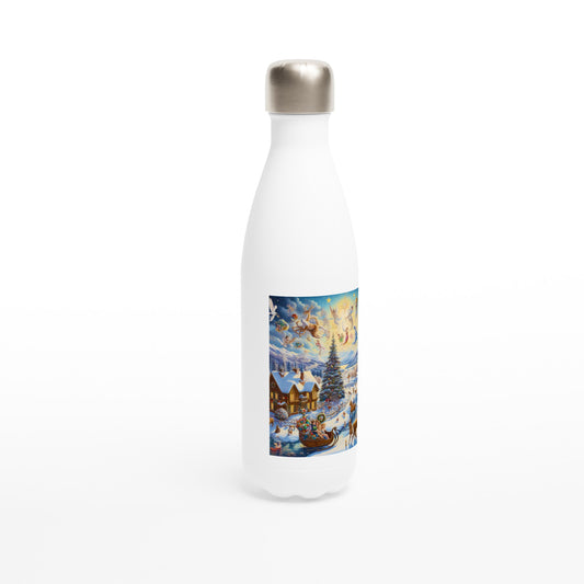 White 17oz Stainless Steel Water Bottle - Winter 197