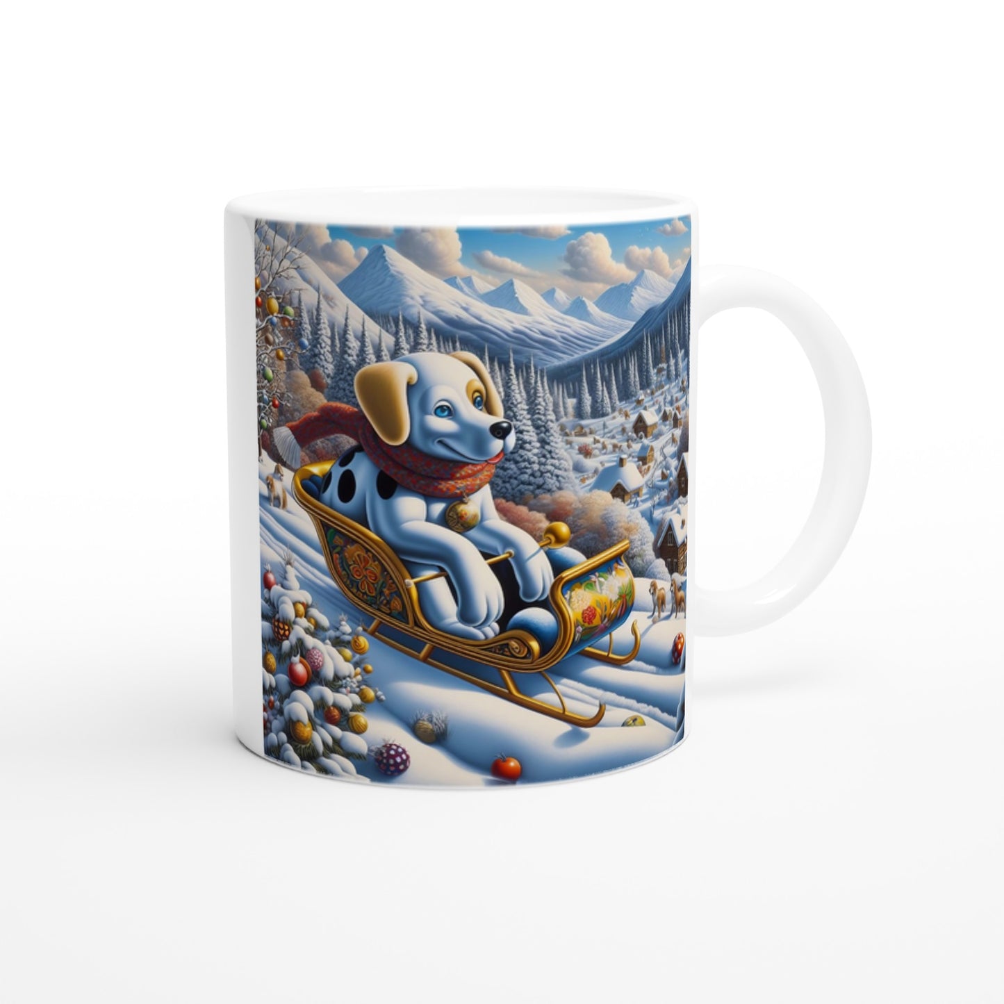 White 11oz Ceramic Mug - Winter 142