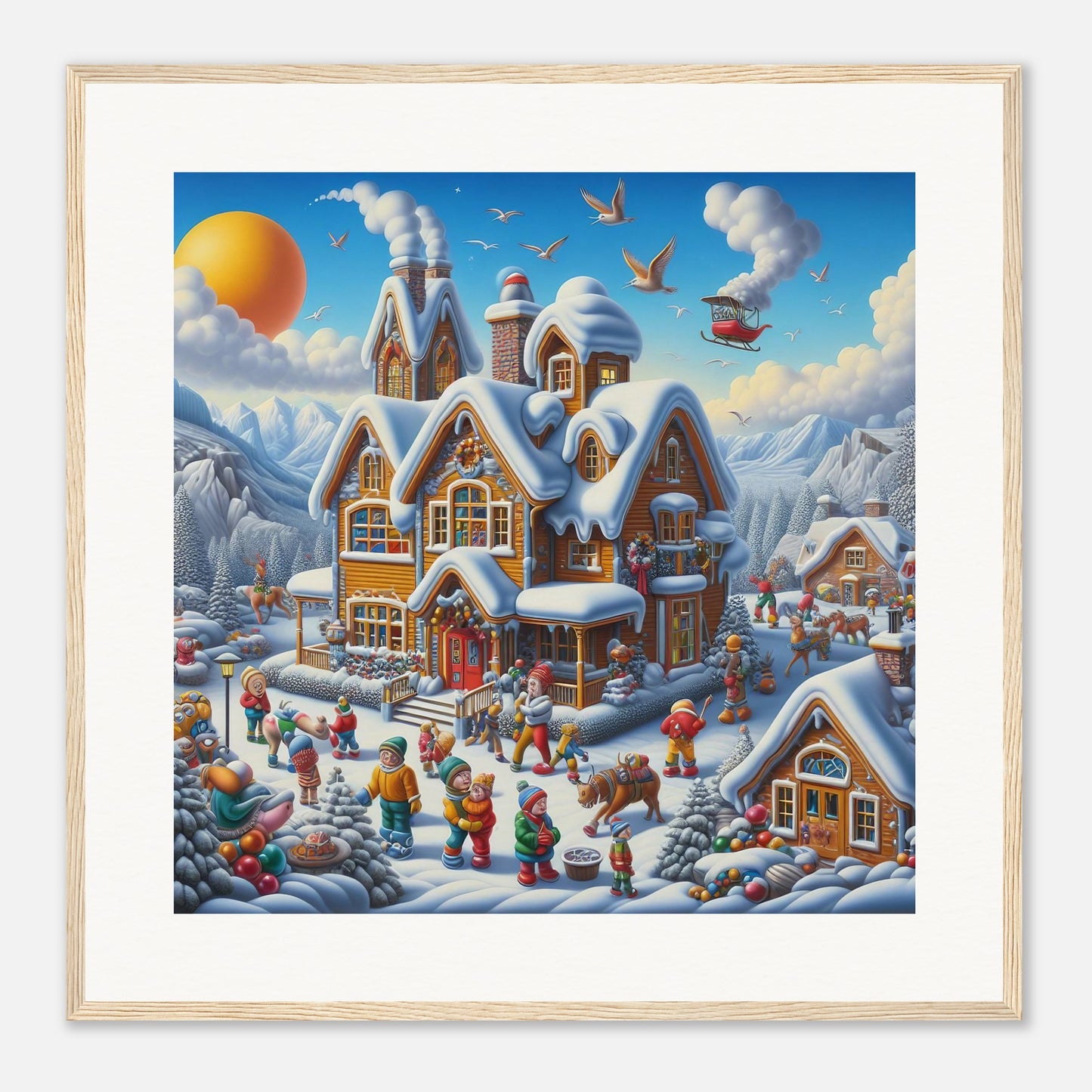 Wall Art - Winter 65 - House in a village