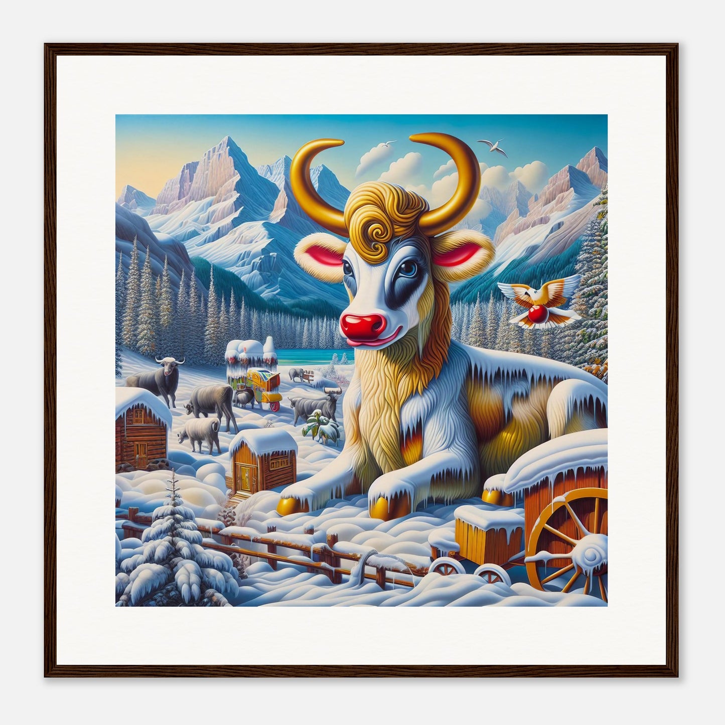 Wall Art - Winter 70 - Sitting cow
