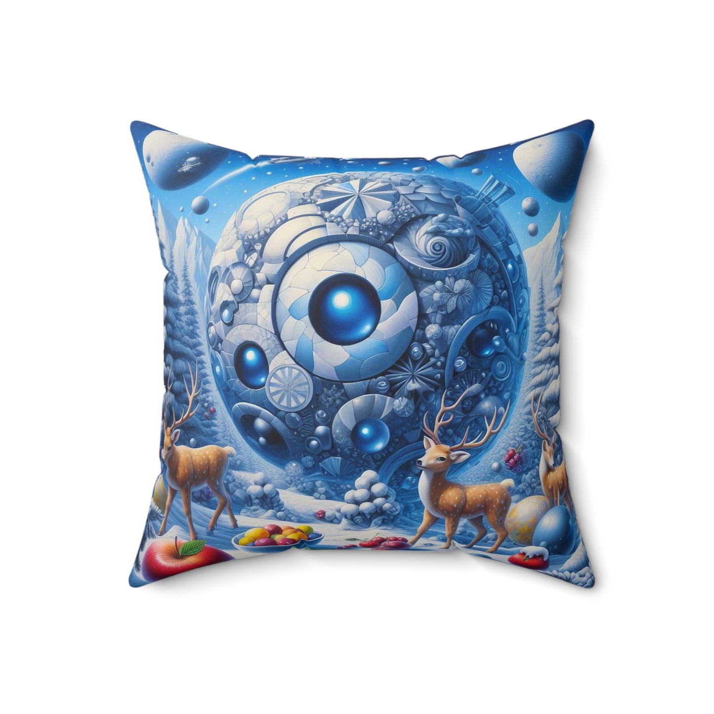 Spun Polyester Square Pillow - Winter 187