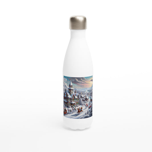 White 17oz Stainless Steel Water Bottle - Winter 95
