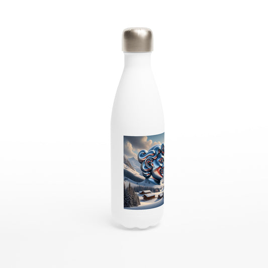 White 17oz Stainless Steel Water Bottle - Winter 133