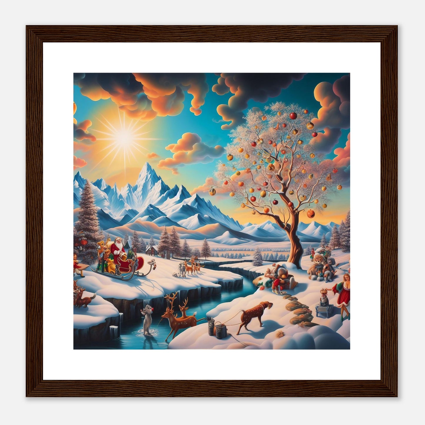 Wall Art - Winter 26 - Santa Claus and a tree