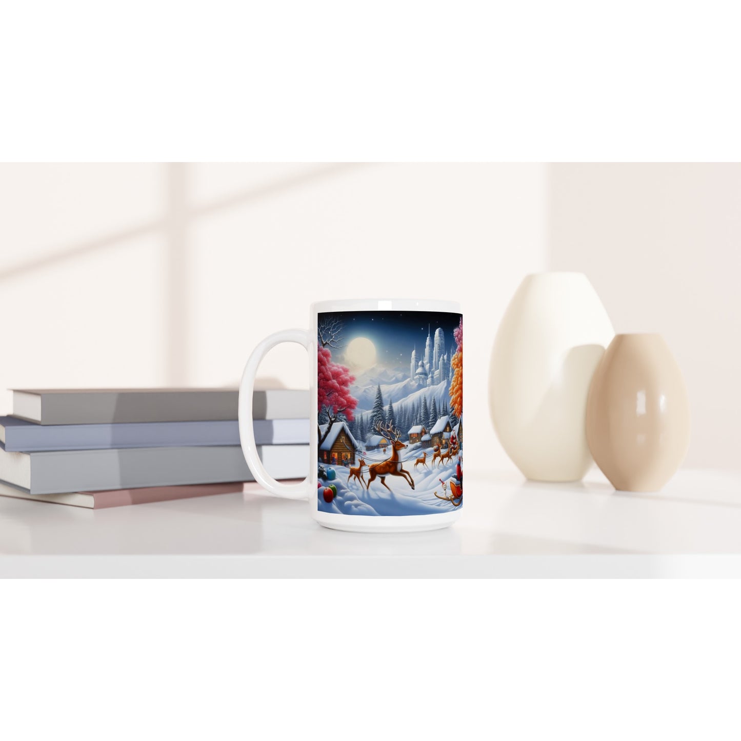 White 15oz Ceramic Mug - Winter 167