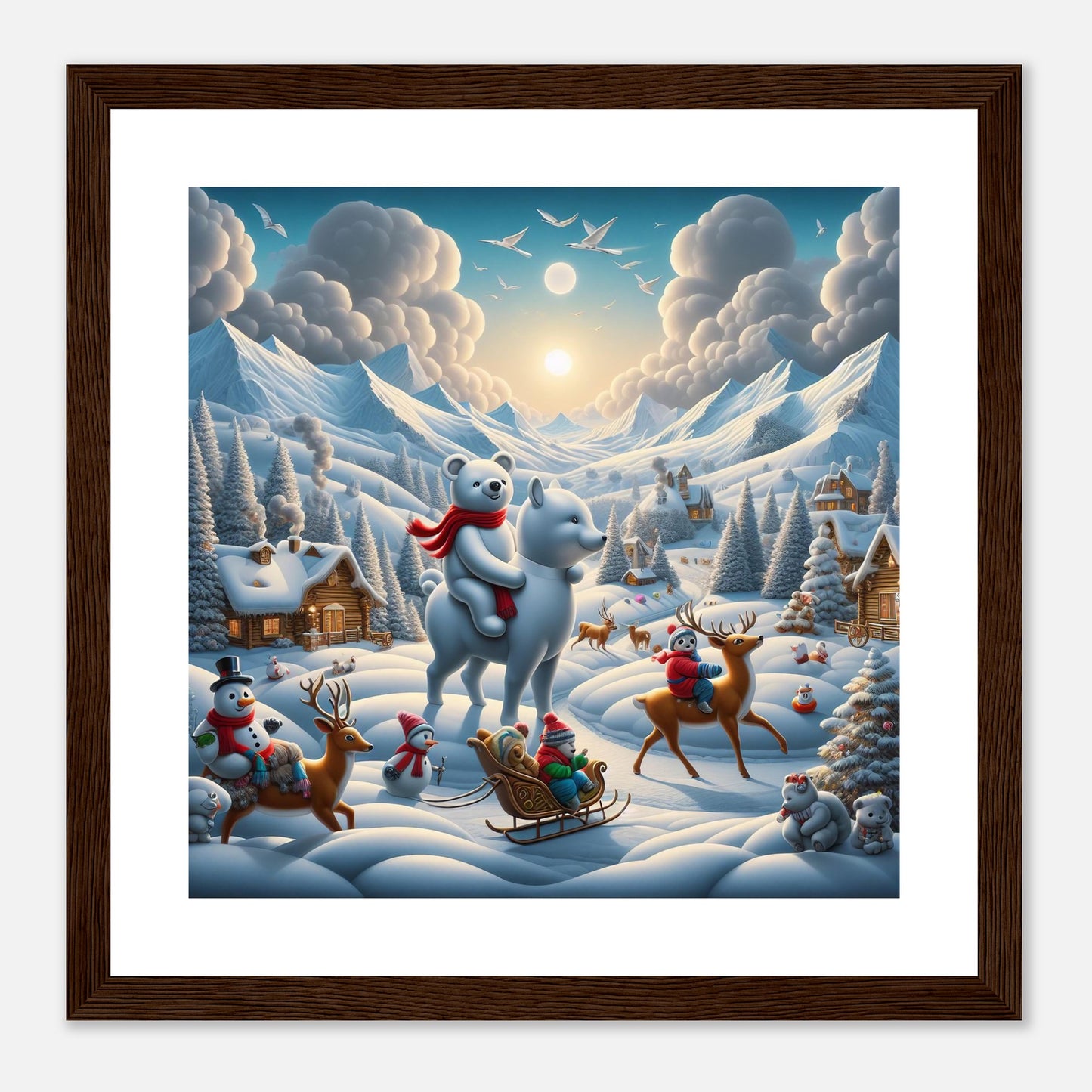 Wall Art - Winter 50 - Bear and a scarf