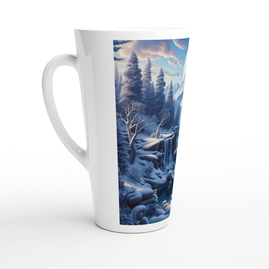 White Latte 17oz Ceramic Mug - Winter 174