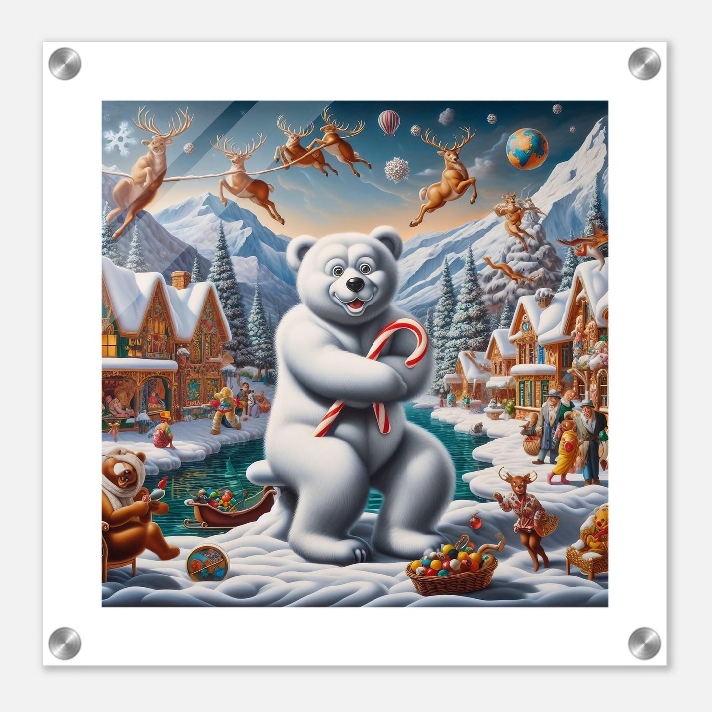 Wall Art - Winter 75 - Sitting polar bear