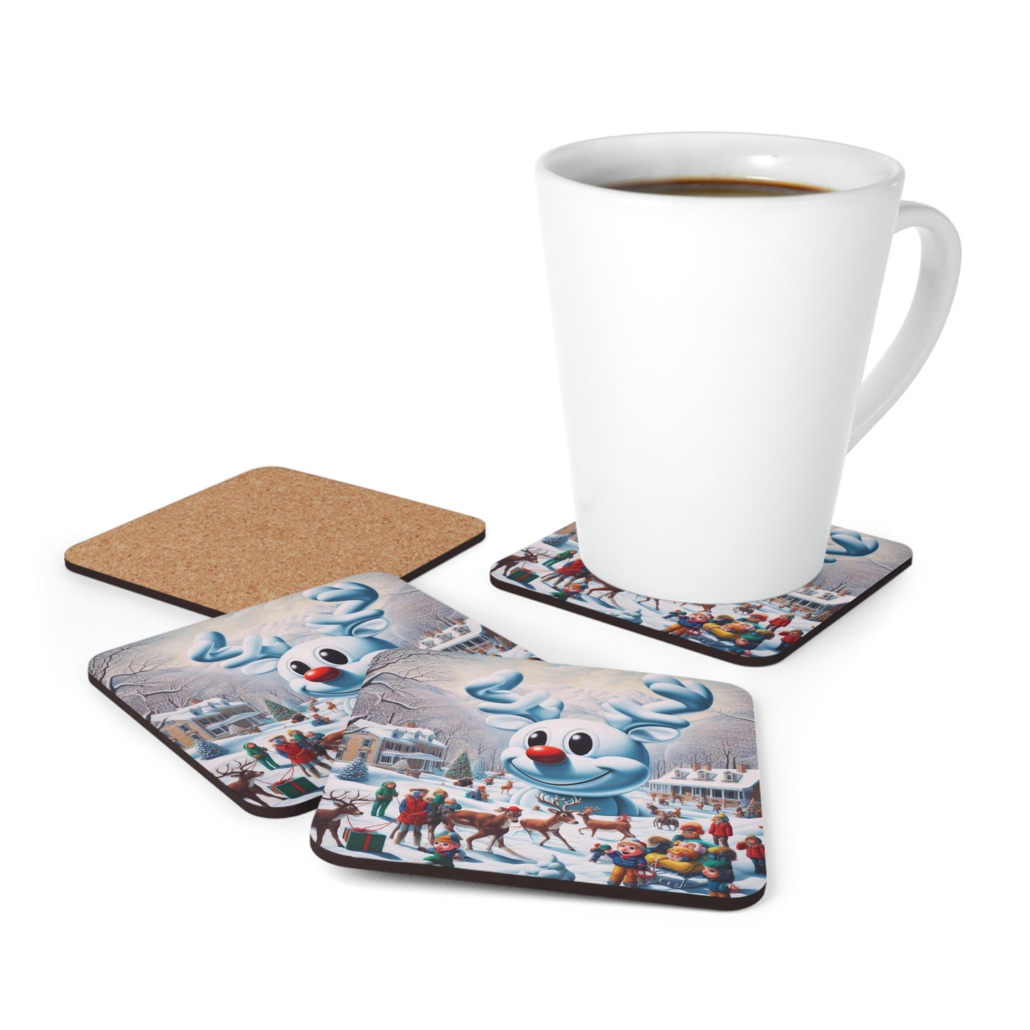 Corkwood Coaster Set - Winter 102