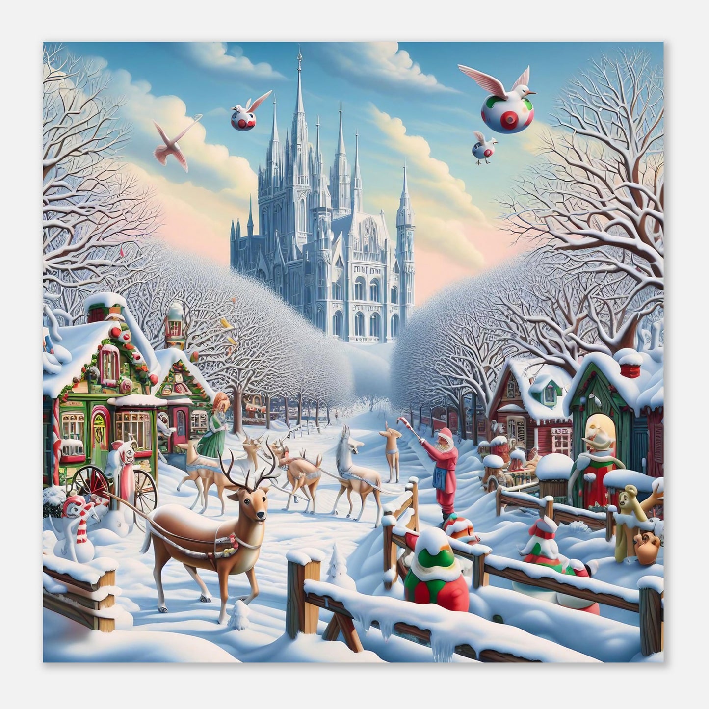 Wall Art - Winter 58 - Castle and trees