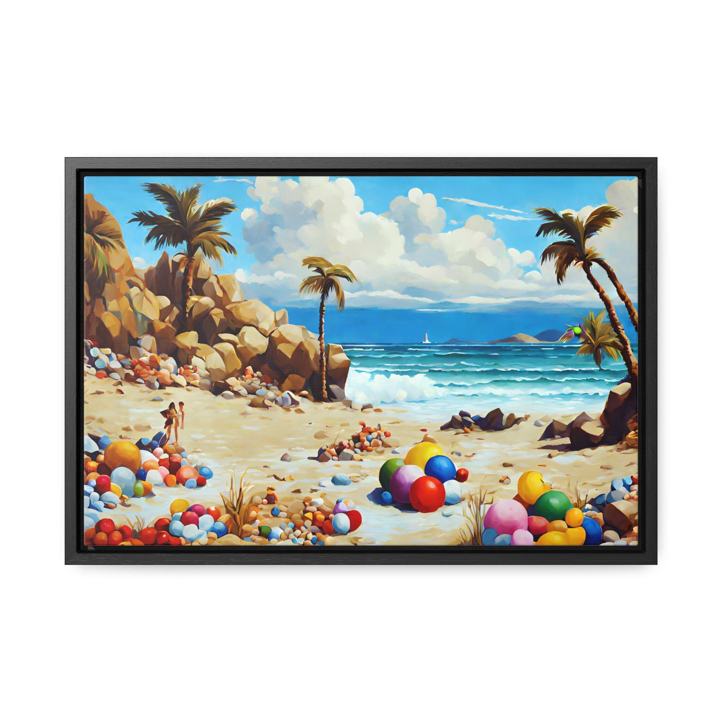 Framed Canvas Gallery Wrap - Beach 2004