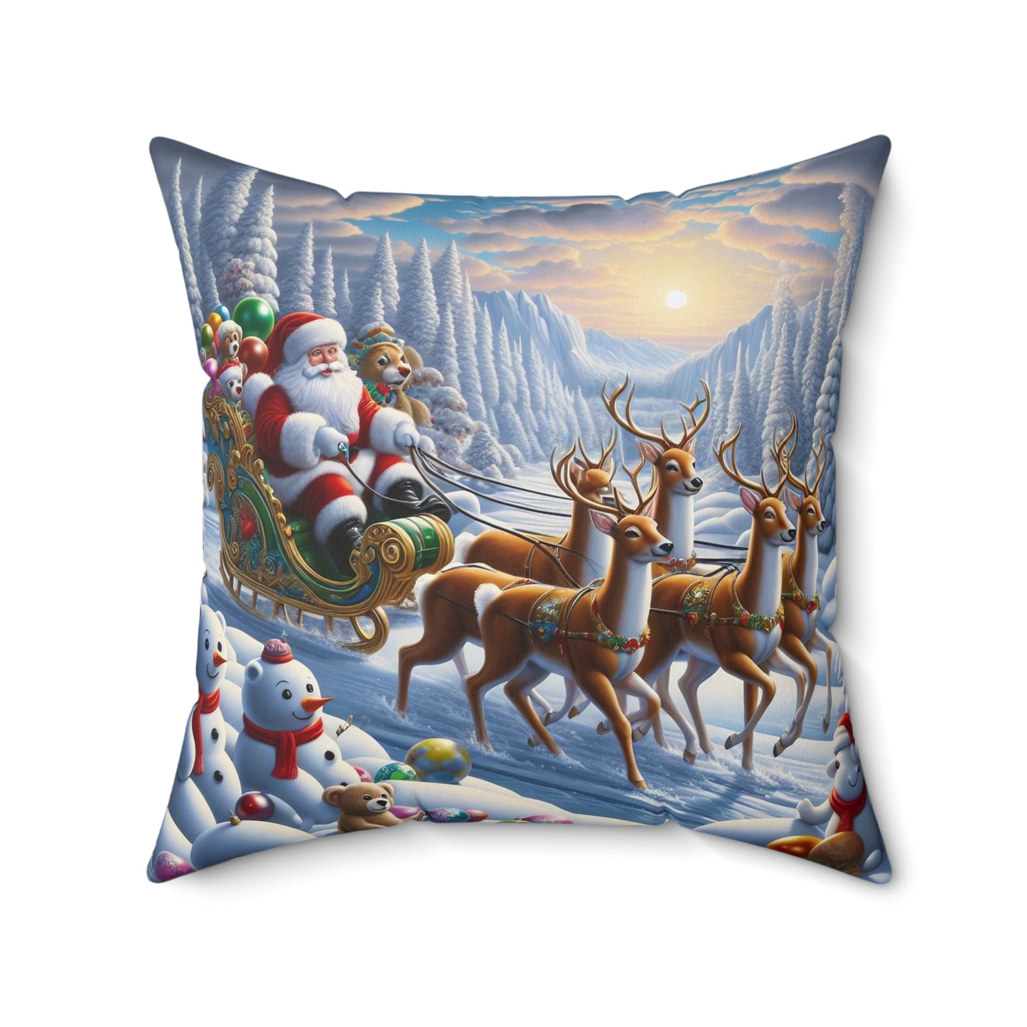 Spun Polyester Square Pillow - Winter 239