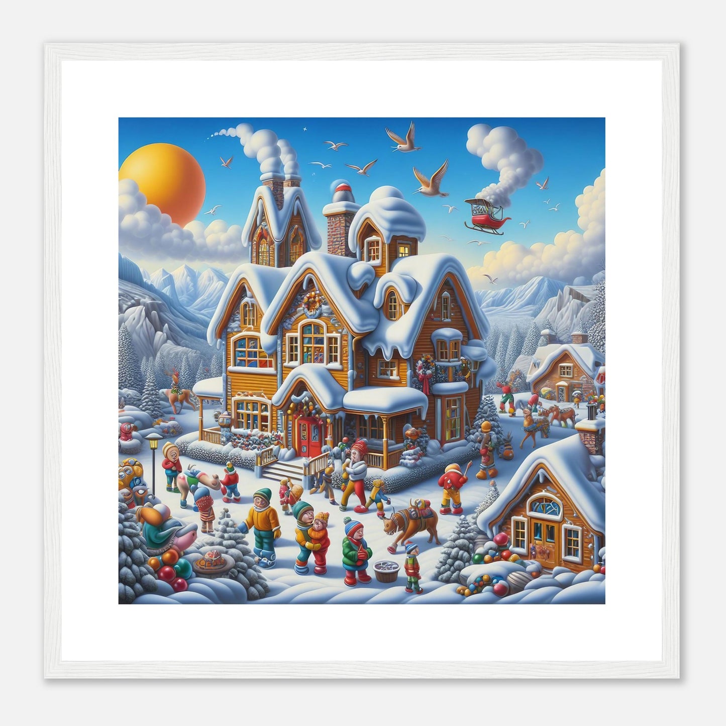 Wall Art - Winter 65 - House in a village
