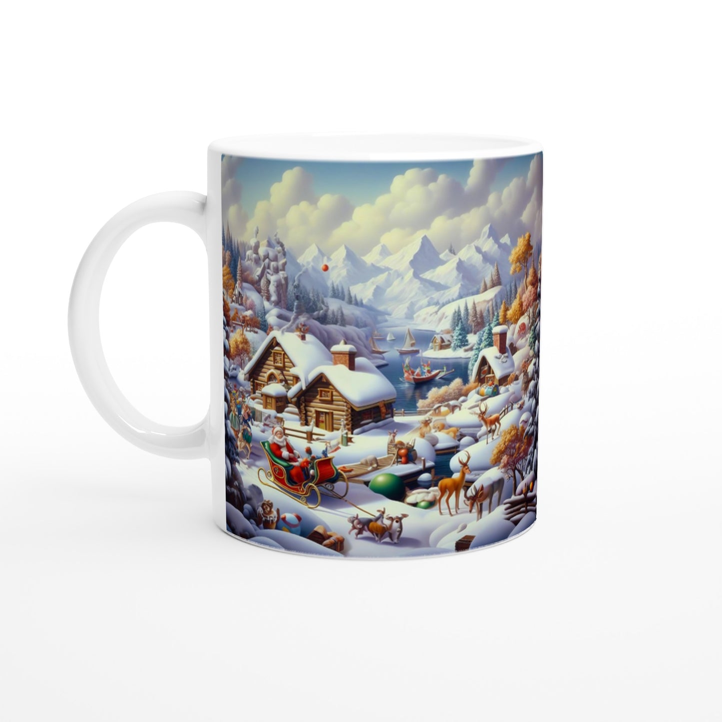 White 11oz Ceramic Mug - Winter 177