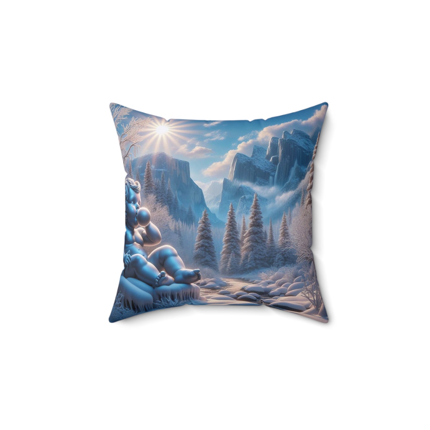 Spun Polyester Square Pillow - Winter 119