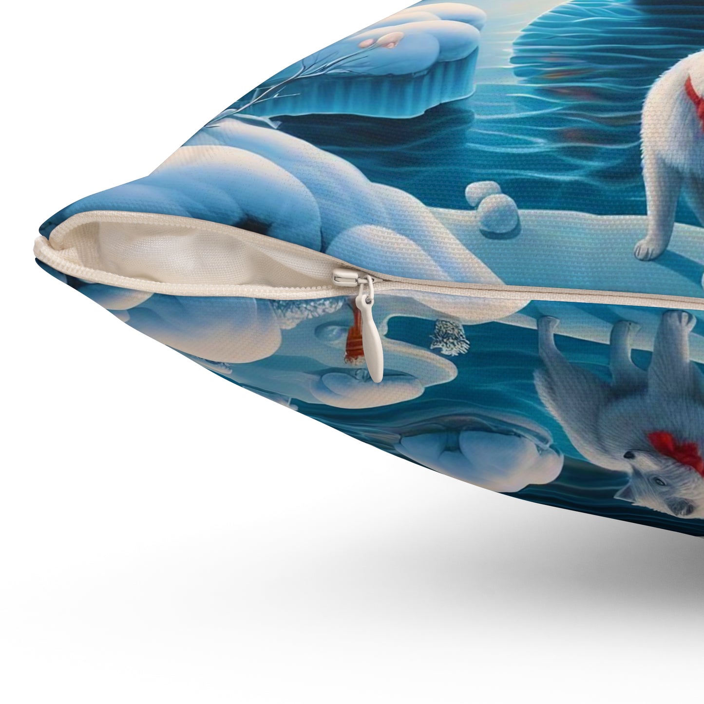 Spun Polyester Square Pillow - Winter 162