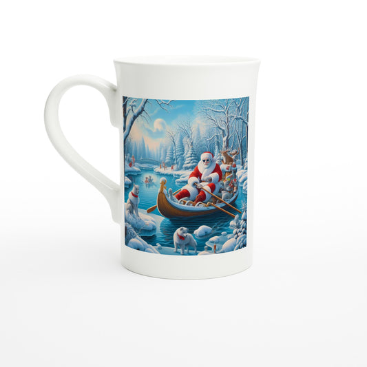 White 10oz Porcelain Slim Mug - Winter 162