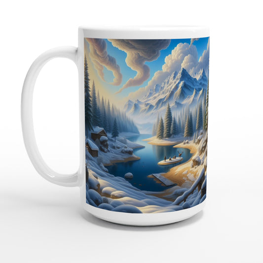 White 15oz Ceramic Mug - Winter 163