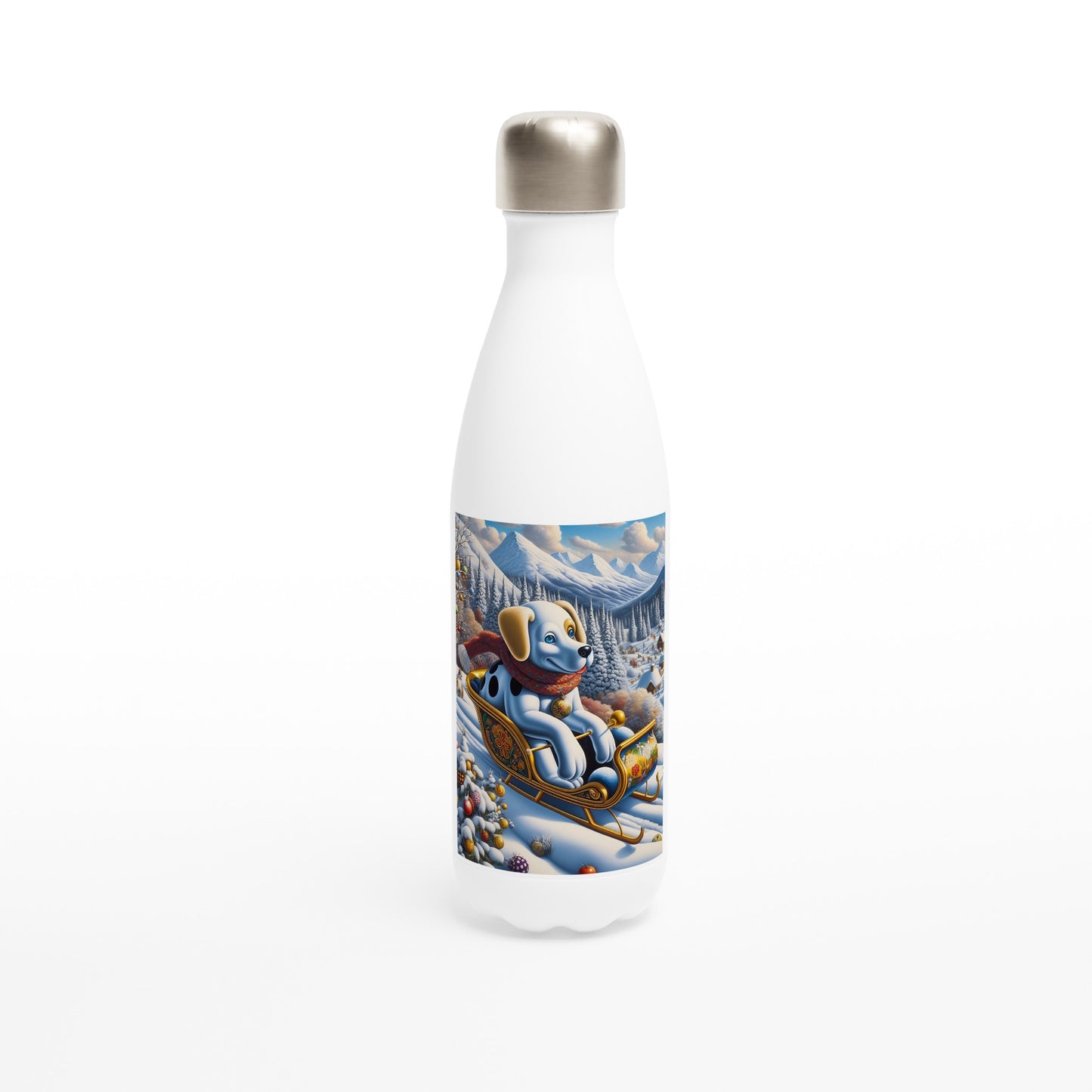 White 17oz Stainless Steel Water Bottle - Winter 142