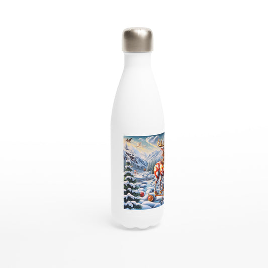 White 17oz Stainless Steel Water Bottle - Winter 98