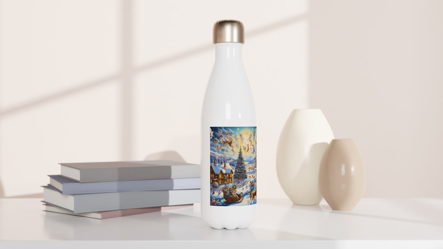 White 17oz Stainless Steel Water Bottle - Winter 197