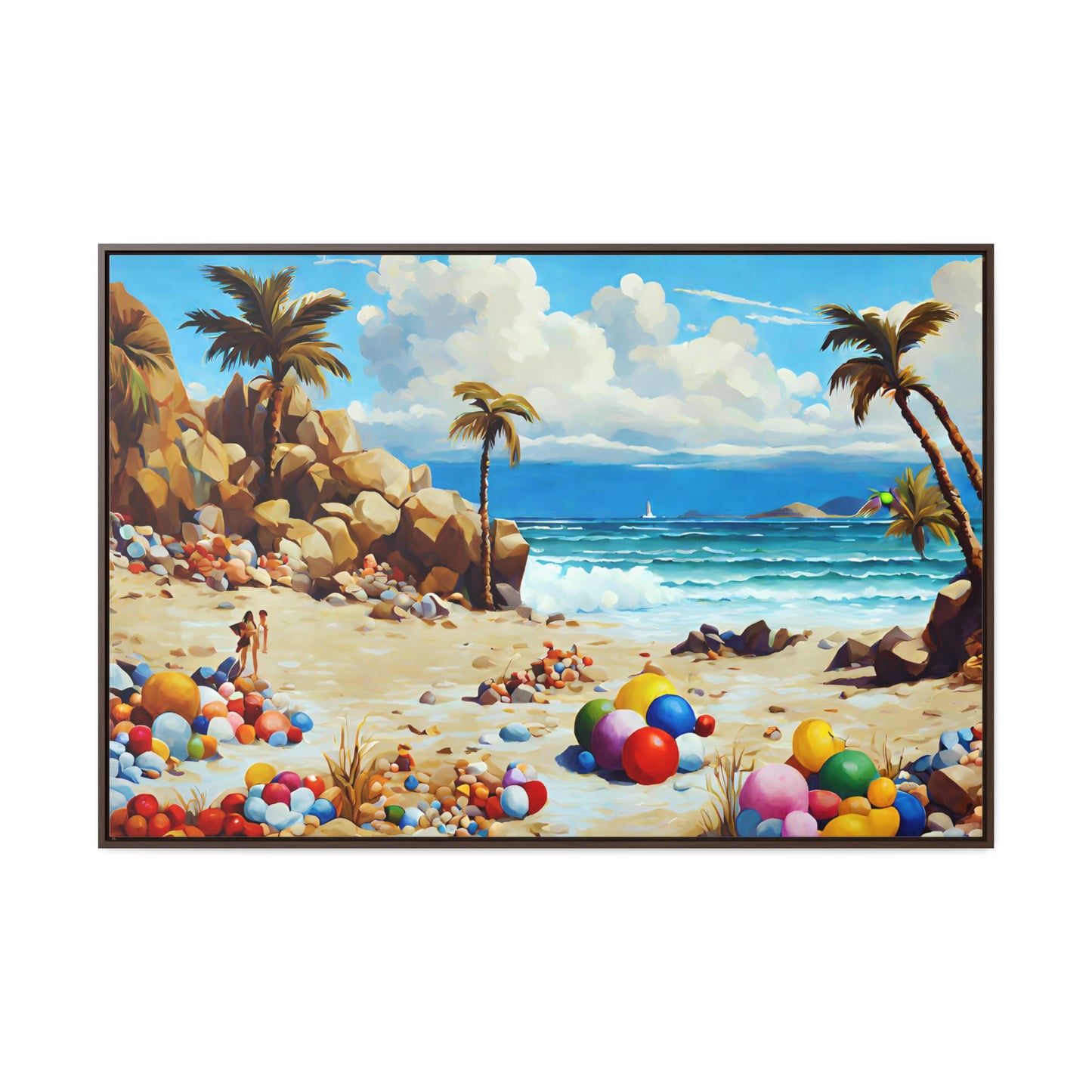 Framed Canvas Gallery Wrap - Beach 2004