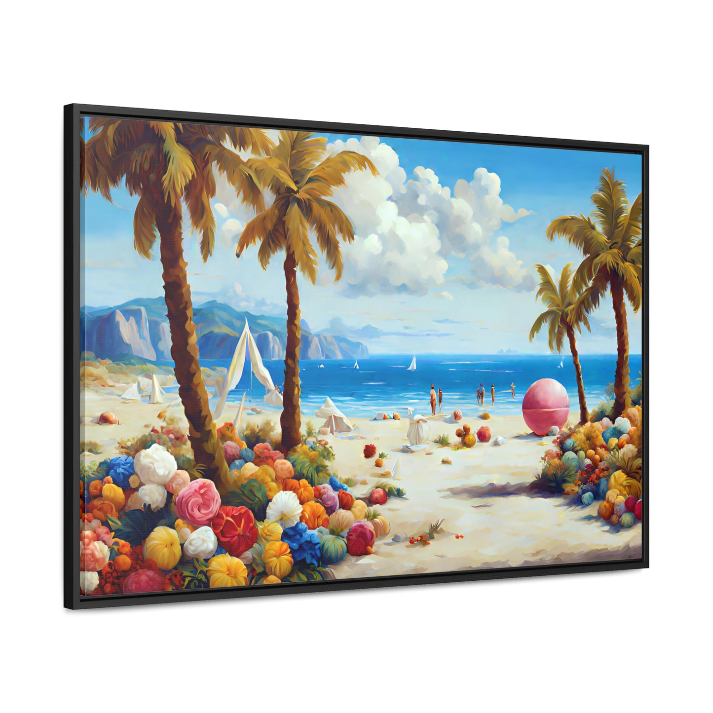 Framed Canvas Gallery Wrap - Beach 2002