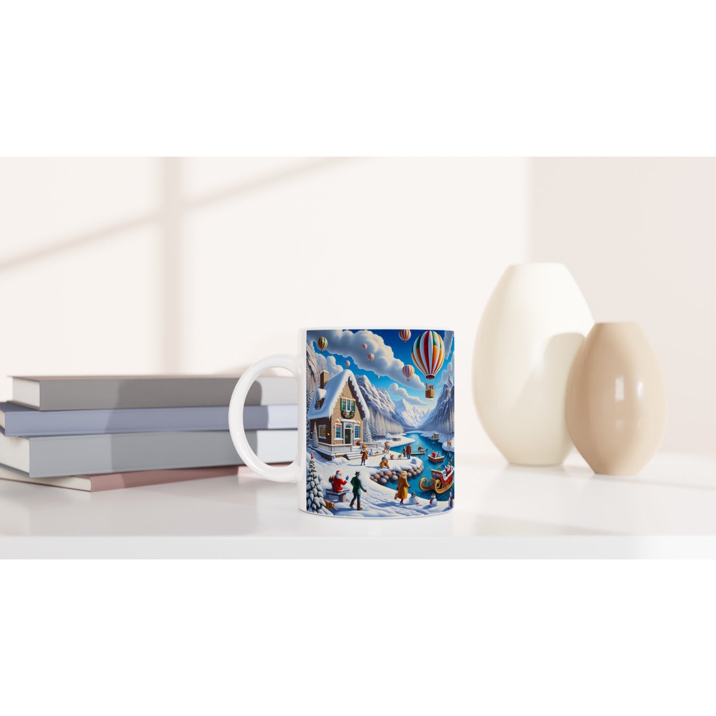 White 11oz Ceramic Mug - Winter 145