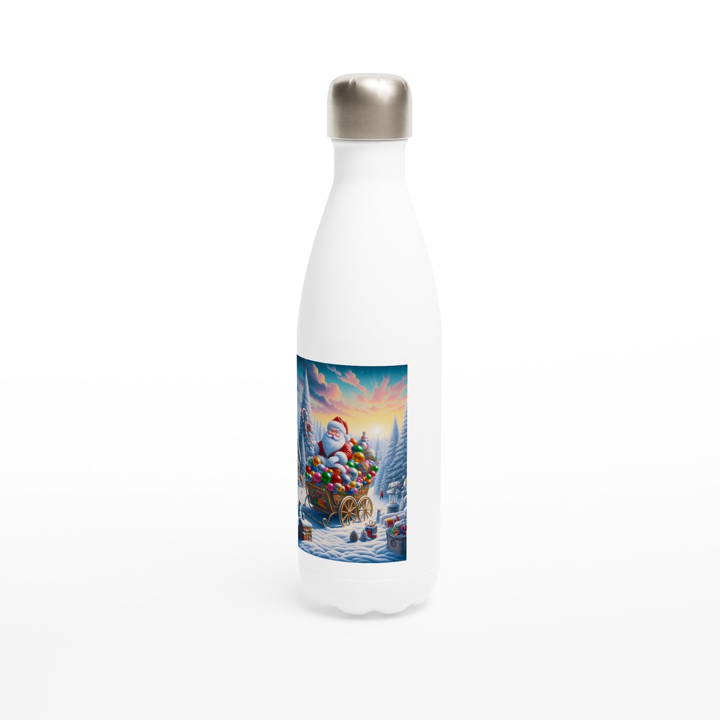 White 17oz Stainless Steel Water Bottle - Winter 220