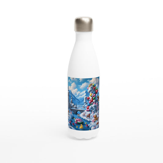 White 17oz Stainless Steel Water Bottle - Winter 153