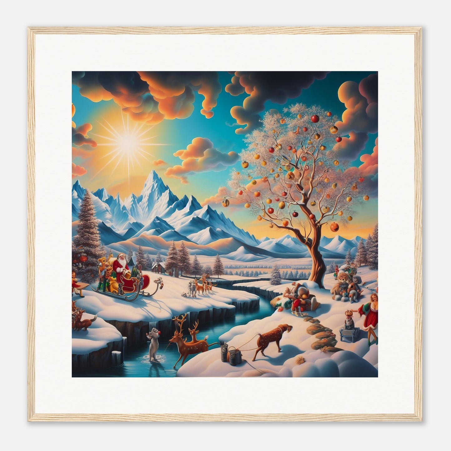 Wall Art - Winter 26 - Santa Claus and a tree