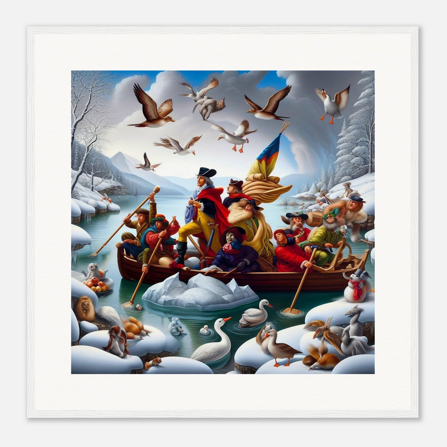 Wall Art - Winter 11 - Men on a boat