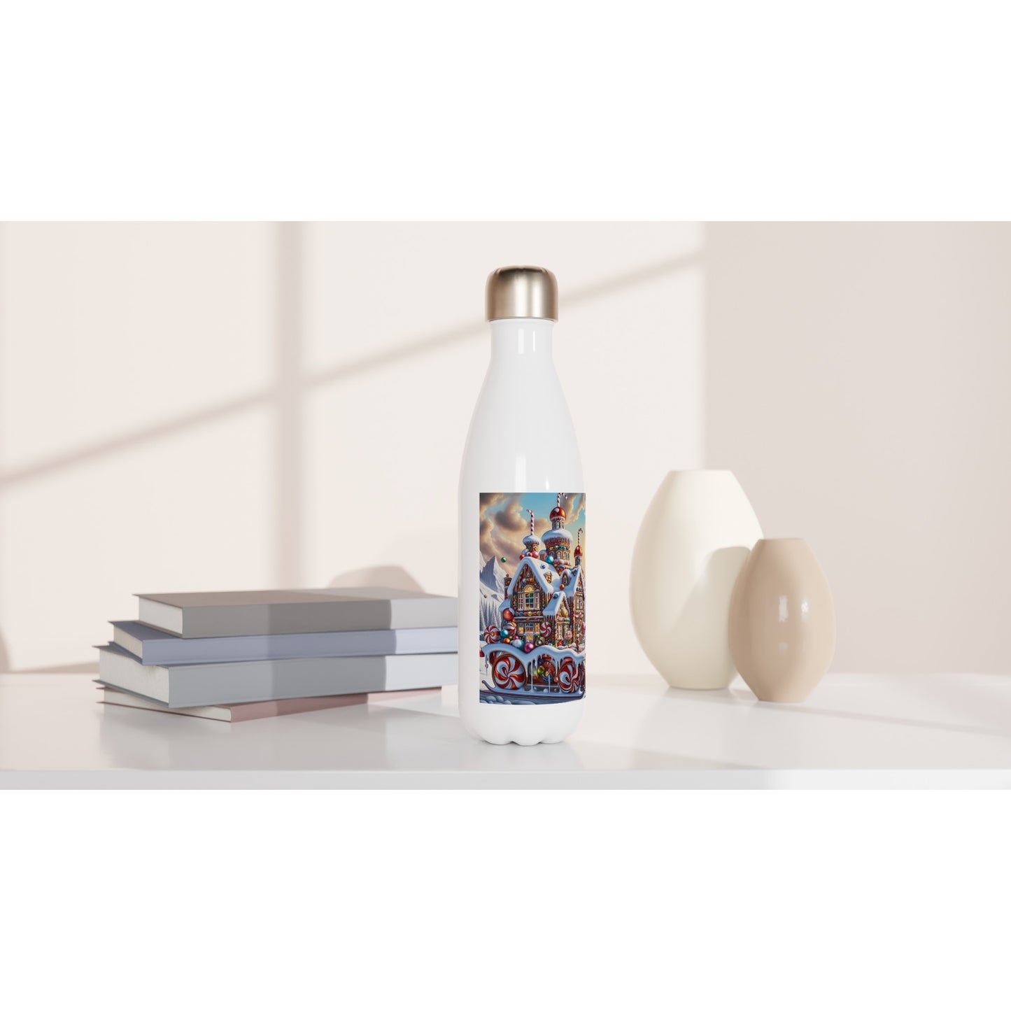 White 17oz Stainless Steel Water Bottle - Winter 158