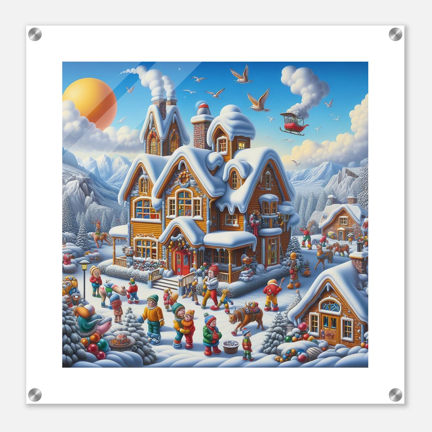 Wall Art - Winter 65 - House in a village